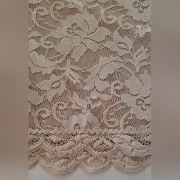 Express Sleeveless Lined Beige Lace V-Neck Tank Top Size L - Picture 6 of 7